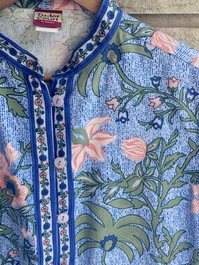 Vintage Botanical Tapestry Print Lightweight Jacket